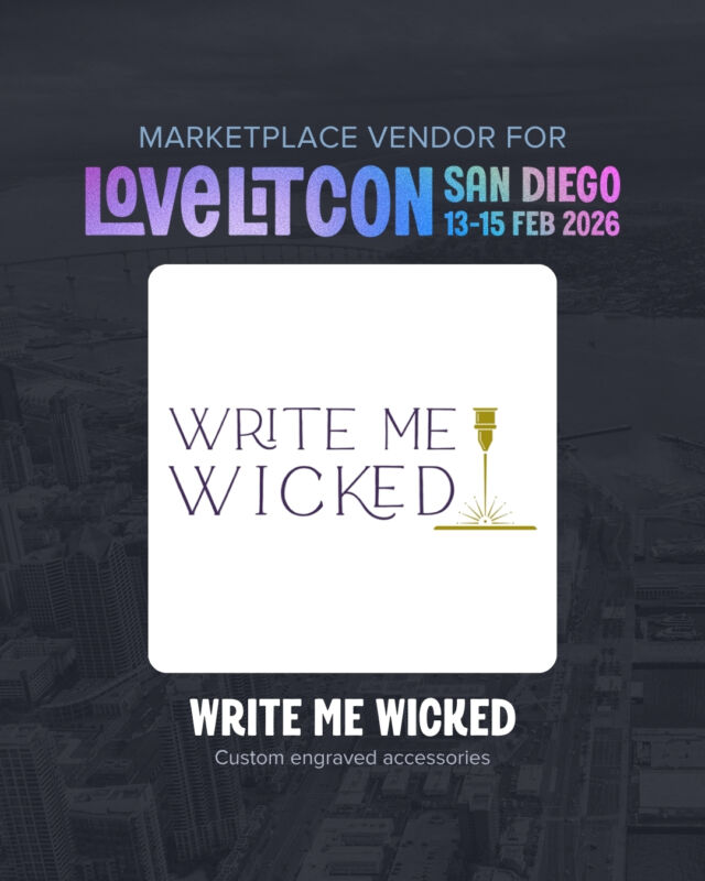 🖋️ Vendor Spotlight! 🖤
We’re thrilled to welcome Write Me Wicked to the LoveLitCon Marketplace!

Looking for romance merch? Write Me Wicked brings all the spice, sass, and bookish vibes your heart desires. Whether you're hunting for the perfect enamels, bookmarks, or jewelry that screams "main character energy," this is the booth you have to stop by!

📍 LoveLitCon 2026 – San Diego
🛍️ Marketplace access included with your ticket

Come shop, meet your favorite authors, and discover vendors that are as wickedly wonderful as your TBR.

#LoveLitCon #WriteMeWicked #RomanceReads #BookishMerch #BookCon2026 #RomanceConvention #SanDiegoEvents #BookLoversUnite #BookstagramMagic