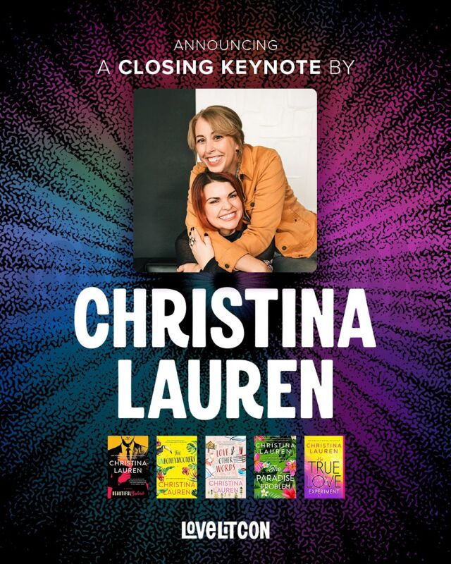 🎤 CLOSING KEYNOTE ANNOUNCEMENT 🎤

LoveLitCon is overjoyed to announce that New York Times, USA TODAY, and #1 internationally bestselling author, Christina Lauren @christinalauren, will headline the final day of LoveLitCon 2026 for its Closing Keynote on Sunday, February 15th in San Diego, California. 

And leading the conversation for the Closing Keynote? None other than the amazing San Diego local, Susan Lee @susanleewrites! 

Get ready for a lively Q&A, behind-the-scenes stories, and a whole lot of bookish joy as these powerhouse authors wrap up an unforgettable weekend! 💖

📍 San Diego | Feb 13–15, 2026
🎟️ Tickets on sale now – don’t miss this!

#LoveLitCon #ChristinaLauren #SusanLee #AuthorKeynote #RomanceReaders #BookishEvents #RomanceAuthors #LoveLitCon2026 #ClosingKeynote