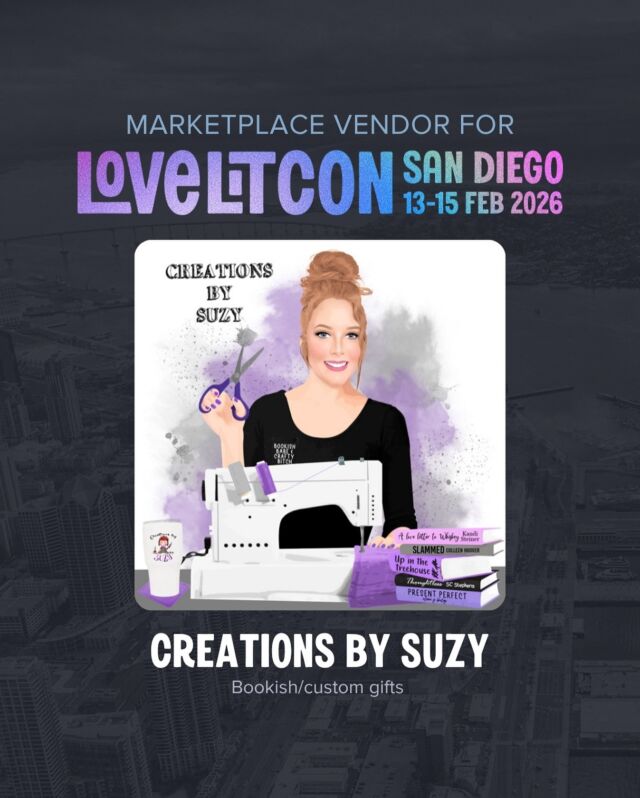 ✨ VENDOR ANNOUNCEMENT ✨

Say hello to Creations by Suzy, joining the LoveLitCon Marketplace! 🎉
From custom bookish tumblers and mug rugs to tees, pens, author swag, and so much more—Suzy’s creations are the perfect blend of cozy, cute, and totally reader-approved! ☕📚💕

You’ll definitely want to stop by her booth next February in San Diego!

#LoveLitCon #CreationsBySuzy #BookishMerch #AuthorSwag #CustomTumblers #RomanceReaders #VendorSpotlight #LoveLitCon2026