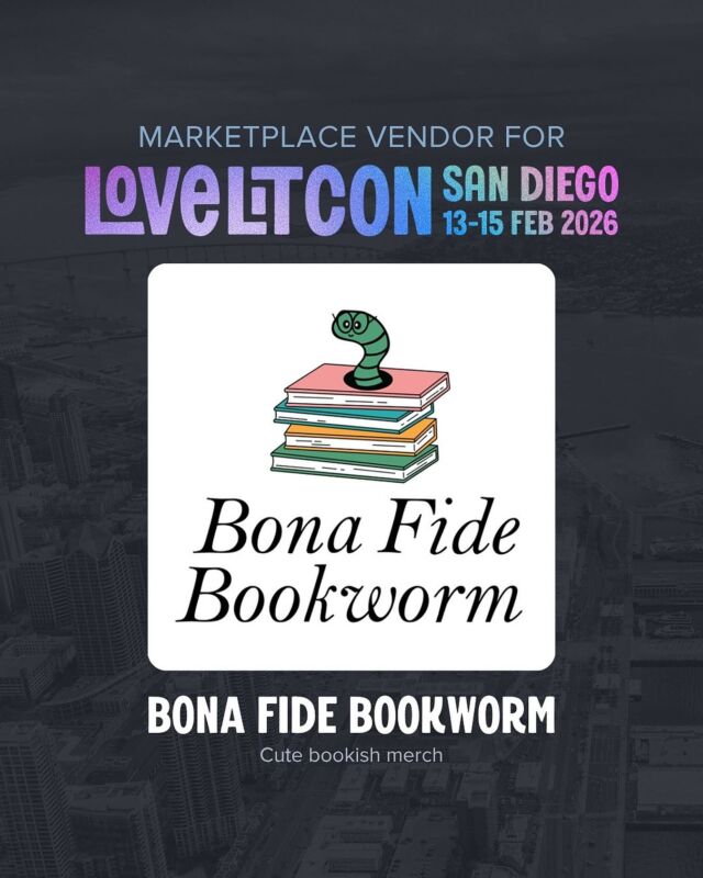 📣 VENDOR ANNOUNCEMENT 📣

We’re so excited to welcome Bona Fide Bookworm to the LoveLitCon Marketplace! 🛍️📚

Get ready to shop all the bookish things—from clothing, enamel pins, bookmarks, and prints to stickers, keychains, glass cups, and the cutest stationery items! ✨💖

This booth is a must-visit for every romance reader who loves a little flair with their fiction! 😍

Catch them this February in San Diego!

#LoveLitCon #BonafideBookworm #BookishMerch #RomanceReaders #EnamelPins #StationeryLovers #VendorSpotlight #LoveLitCon2026 #BookishStyle