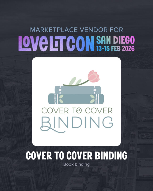 ✨ Vendor Announcement! ✨

We’re so excited to welcome @covertocoverbinding to the LoveLitCon Marketplace! 📚✨

Cover to Cover Binding will be joining us as a vendor AND hosting live binding demonstrations on Friday, giving you a behind-the-scenes look at the art and craft of bookbinding. Whether you’re a book lover, collector, or just curious about how the magic happens, this is something you won’t want to miss.

We’ll be sharing our full Marketplace Excitement Schedule very soon, so stay tuned for even more fun happening throughout the weekend!

We can’t wait to see you there. 💖

#LoveLitCon #LoveLitCon2026 #VendorAnnouncement #CoverToCoverBinding #BookBinding #BookishEvents #BookMarketplace #RomanceReaders